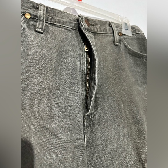 Women’s Rare Wrangler Black Label vintage jeans,olive green,high rise size 13x32 - Picture 2 of 5